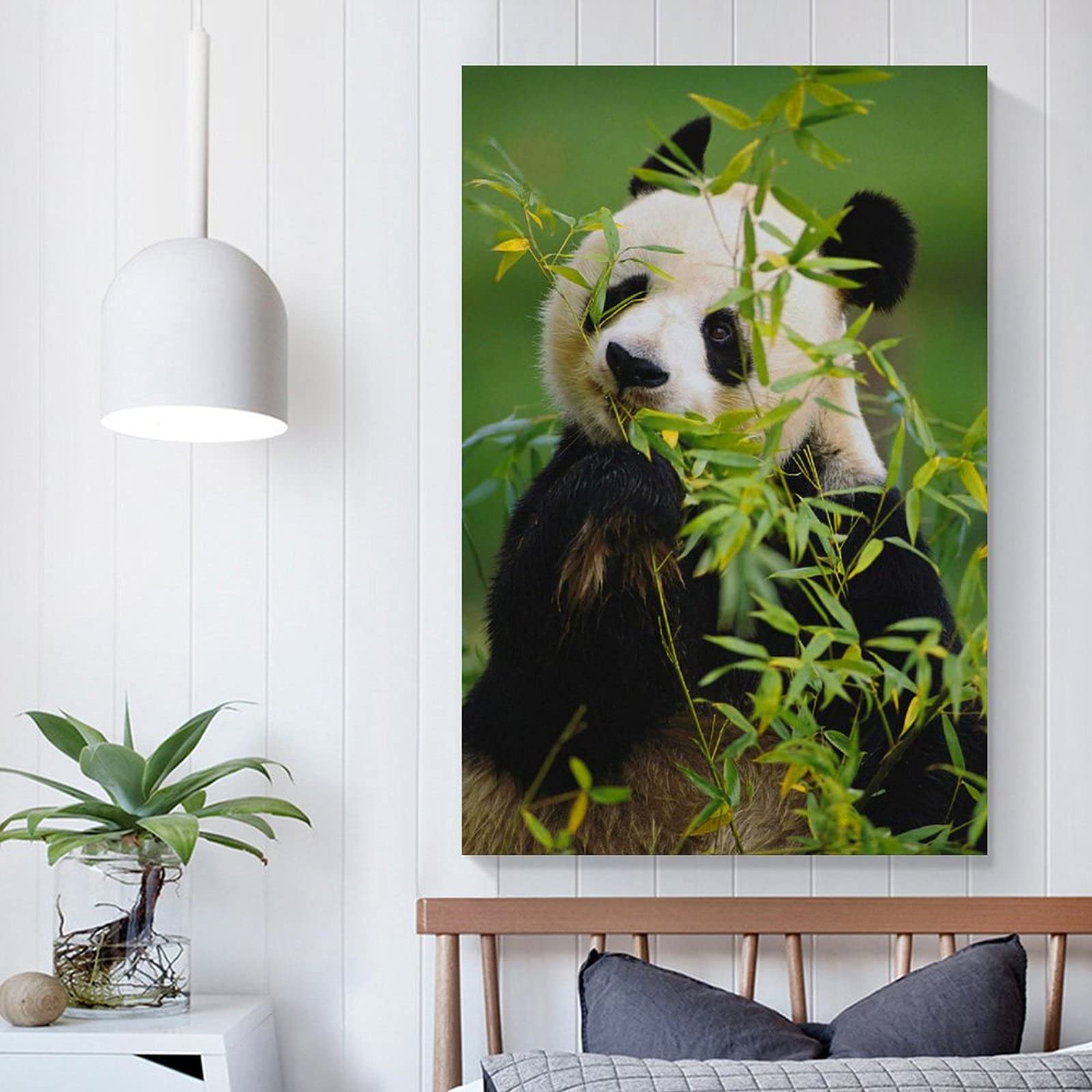 Poster Kung Fu Panda Chambre Enfant 100x70 Cm Sur Châssis - Prêt à Accrocher, Décoration Pop Art Fun Et Colorée