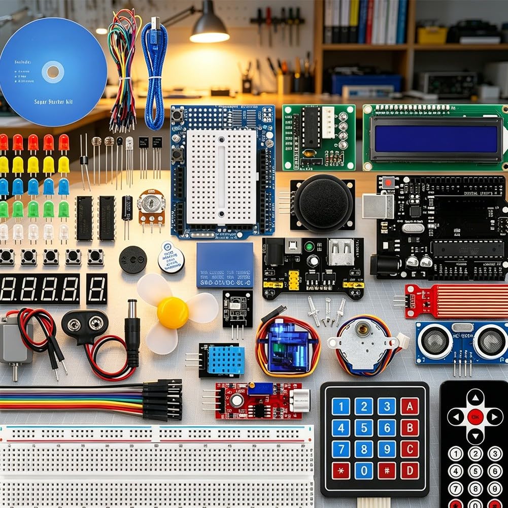 R3 Super Starter Kit con tecnologia RFID, kit completo di apprendimento elettronico per principianti, include sensori, motori, LCD e progetti