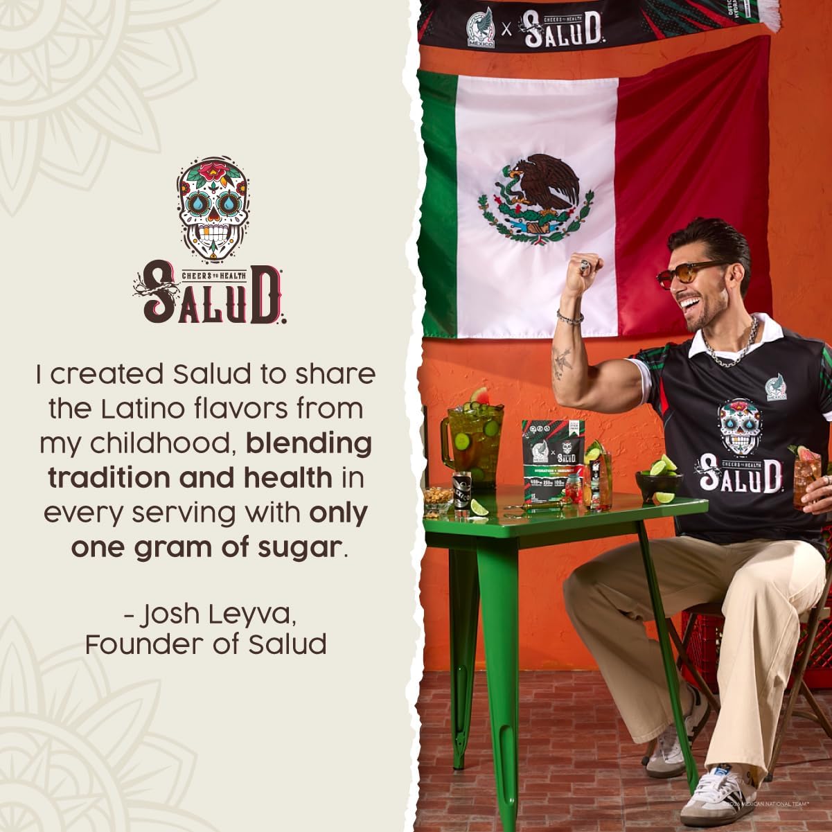 Salud x México 2-in-1 Hydration + Immunity Drink Mix, Cucumber Watermelon