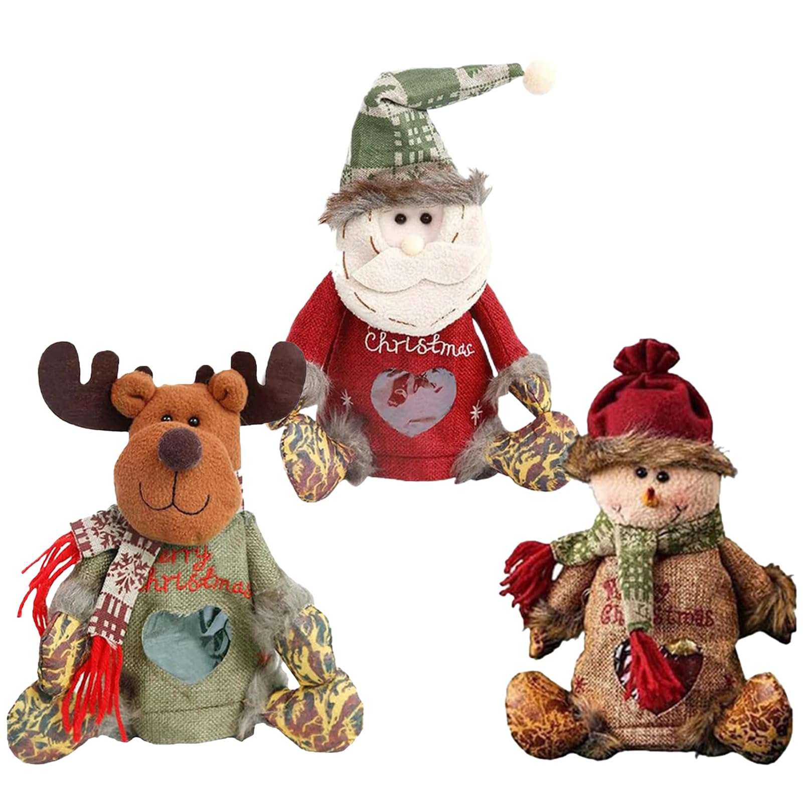 Bolsas de Embalaje Navideñas con Muñecos Grandes Bolsas con Cremallera para