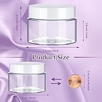 Vista 2 de SATINIOR 100 Pcs Plastic Jars with Lids Small Containers Lids Wide Mouth Small Plastic Containers for Lotion Cream Rhinestones Body Butters Travel