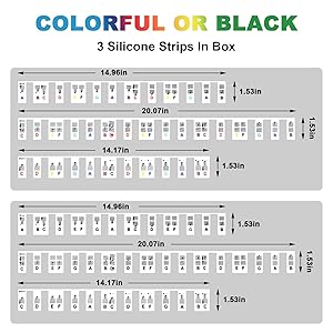 Piano Notes Guide for Beginner, Removable Piano Keyboard Note Labels for Learning, 88-Key Full Size, Made of Silicone, No Need Stickers, Reusable and Comes with Box, Black