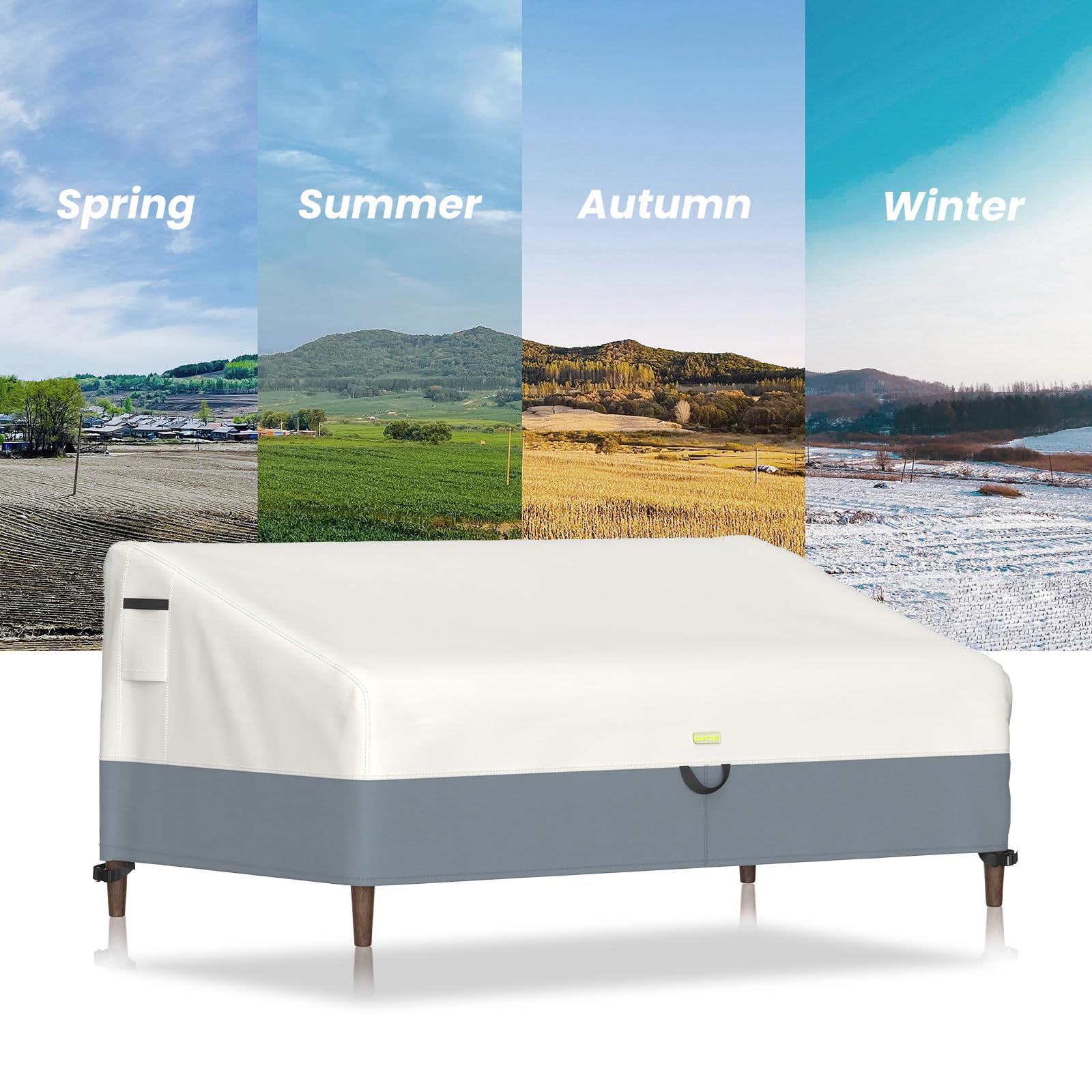 Wasserdichte Abdeckung Für 2-Sitzer Outdoor-Sofa – 147x83x78 Cm, 600D Oxford, Mit Zugbänden & Lüftung
