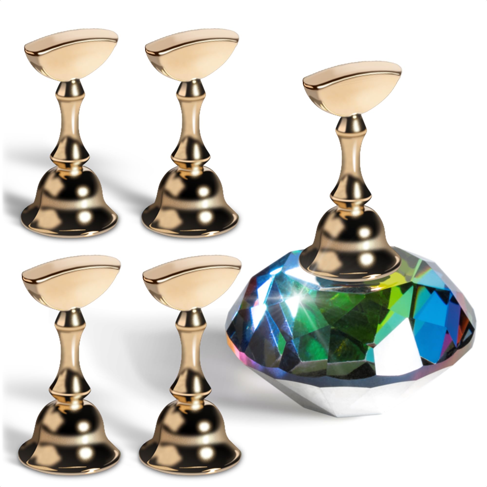 ZOKLU Nail Stand for Press Ons, 5 Magnetic Pieces, Reusable Design