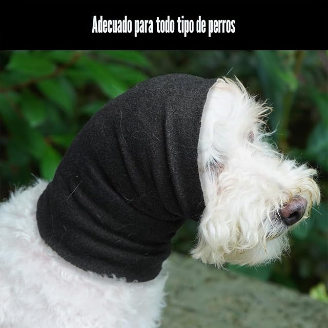 Foto 6 de 6 de NyxSeat 2 orejeras cálidas para mascotas, orejeras antiruido para perros y gatos, negro y gris, algodón