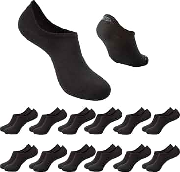 Calzini Fantasmini PhysFlex - 3 Paia Taglio Basso Antiscivolo Nero