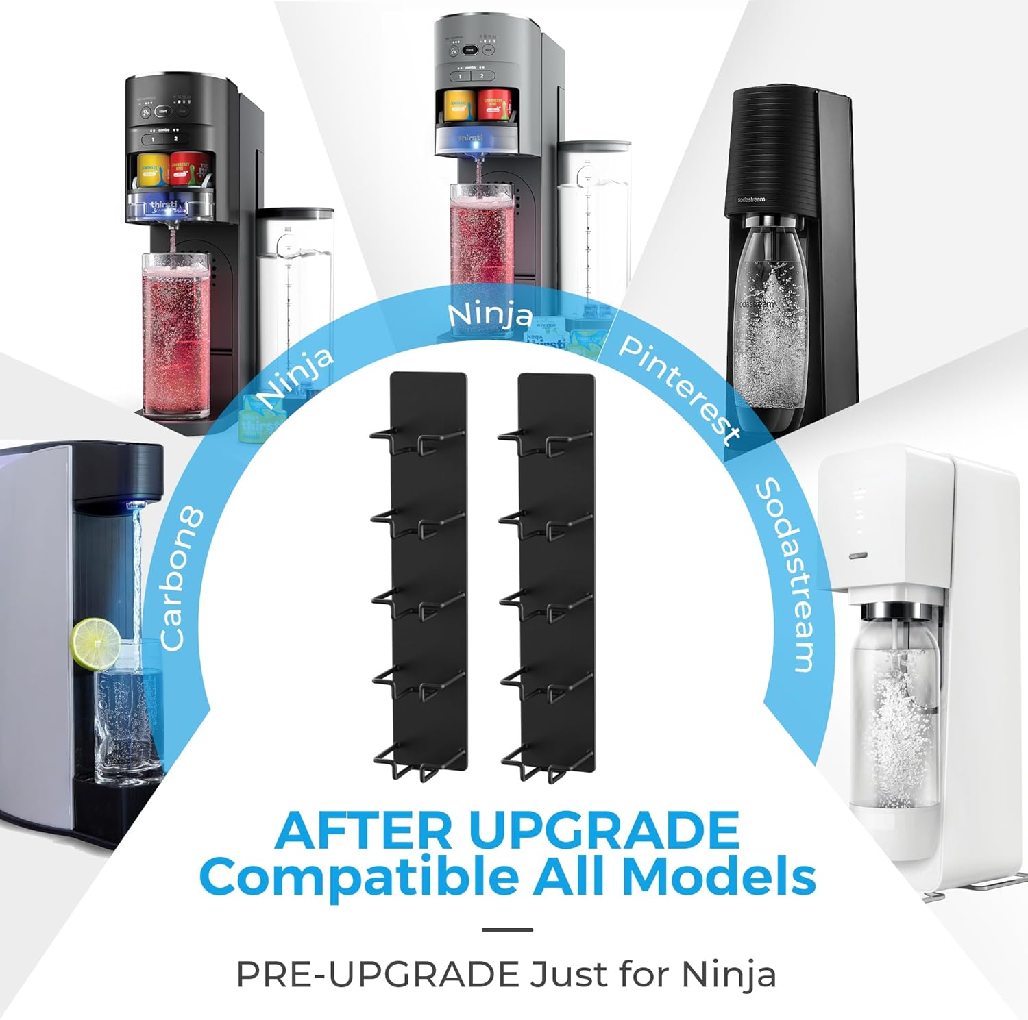 Flavor Pods Holder for Ninja Thirsti, 5-Tier Organizer Holds 10 Flavored Water Drops, Storage Rack for Ninja Thirsties Drink System Soda Machine Syrup Holder Accessories 2 Pack - Image 7