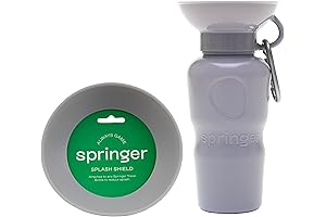 Springer Pets Stay-Put Water Bottle with Splash Shield (22 oz)