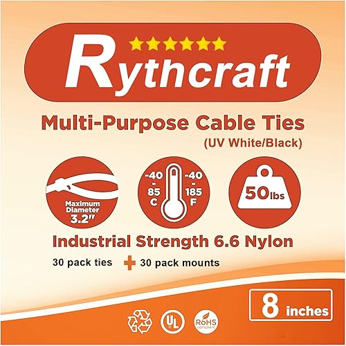 Miniatura 7 de Paquete de 200 soportes adhesivos para atar con cremallera de 34 pulgadas, soportes autoadhesivos para atar cables con clips de alambre multiusos