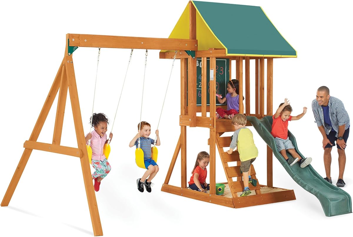 KidKraft Appleton Juego de columpios de madera (exclusivo de Amazon)