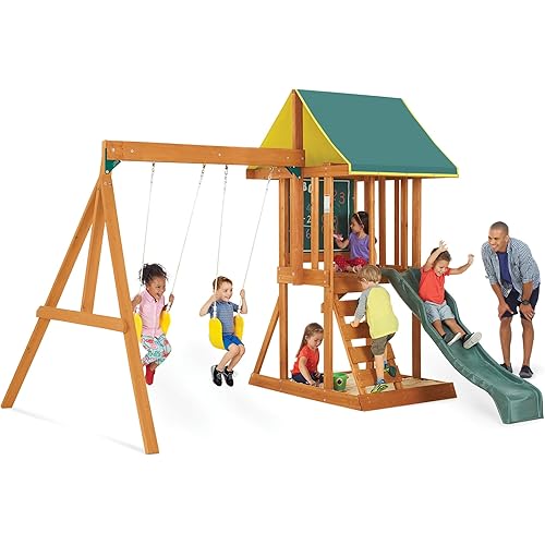 KidKraft Appleton Wooden Swing Set, (Amazon Exclusive)