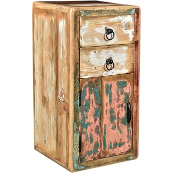 Woodkings Calcutta Bathroom Cabinet Recycled Wood Colourful Rustic Real Wood Solid Bathroom Furniture Bathroom Cabinet Bathroom Cabinet without Base