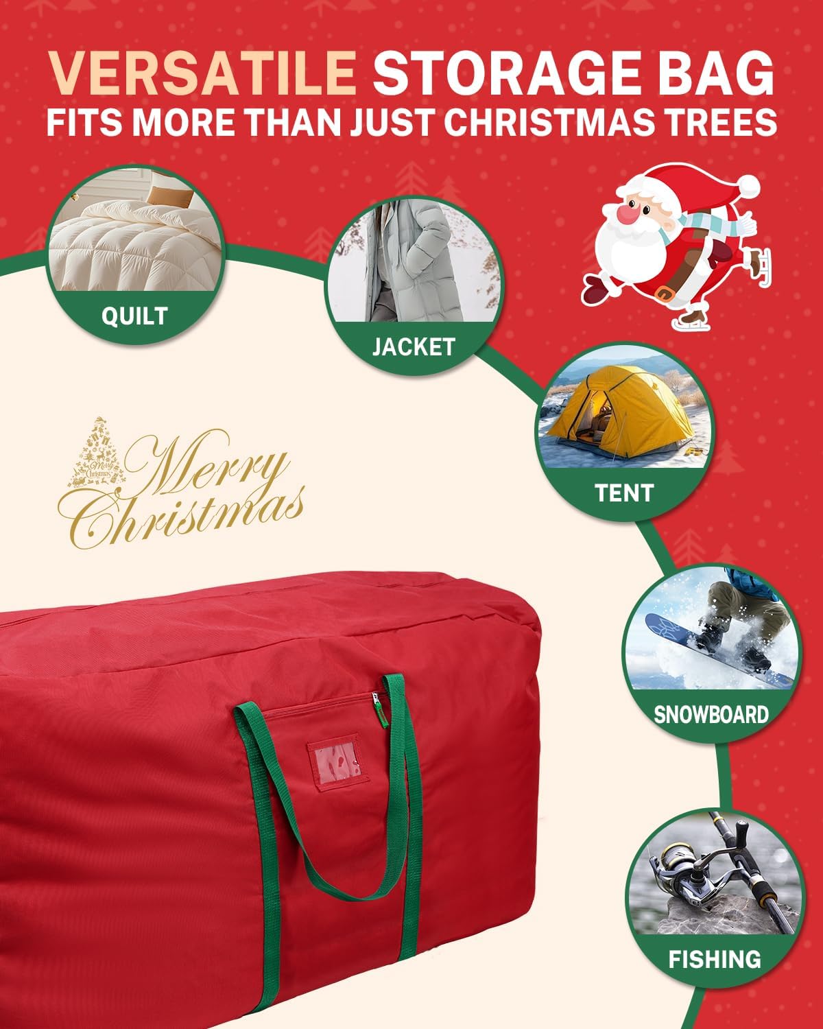 MaidMAX Christmas Tree Storage Bag, Christmas Tree Bag Fits Up to 9ft Tall