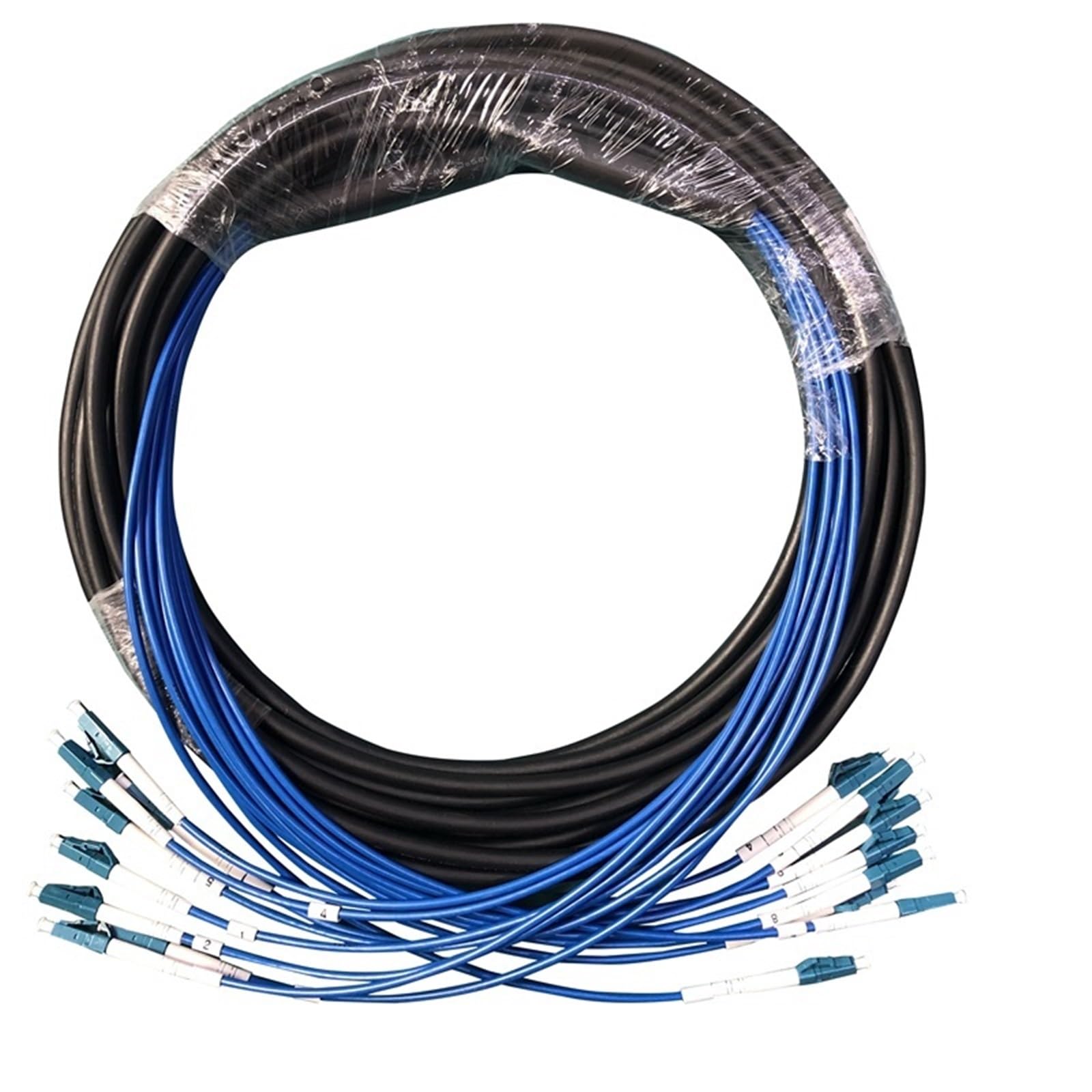 Câble à Fibre Optique pré-terminé blindé extérieur monomode 2-12 noyaux 350 m(2-Core 2LC-2LC)