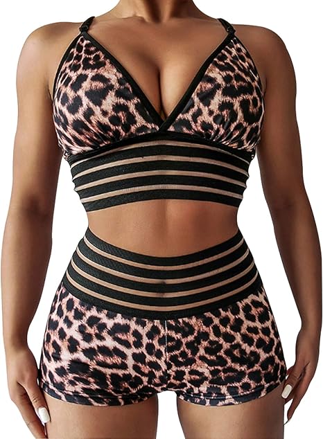 reggiseno sportivo leopardato