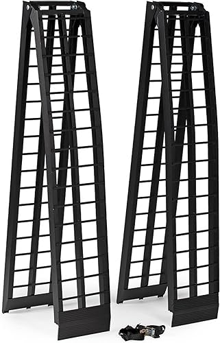 Titan Ramps Rampas portátiles para ATV de 10 pies con capacidad de 1,200 libras, rampas de carga de aluminio para camionetas, plegables, ligeras con