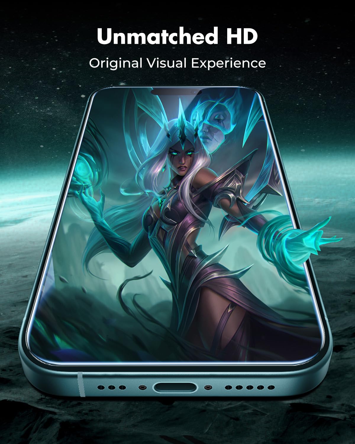 UNBREAKcable 3-pak ochraniaczy ekranu do iPhone'a 16 Plus, podwójne nietłukące się szkło hartowane [łatwa ramka montażowa] [twardość 9H] [99,99% HD Clear] [Przyjazny dla etui] dla iPhone'a 17.0 cm