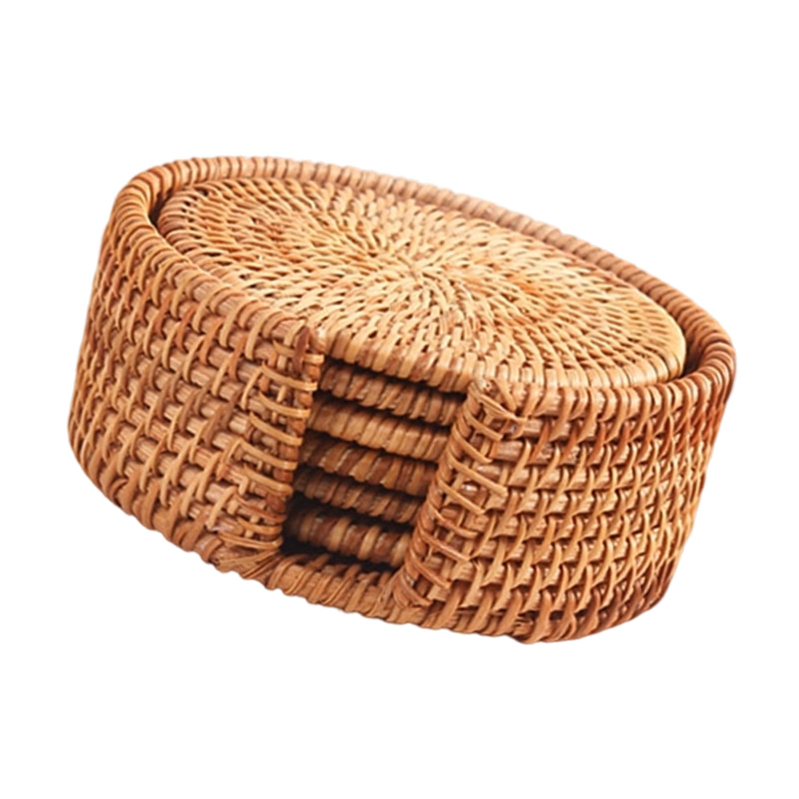 LUCKGONI Coasters For Hot Dishes And Drink Natural Rattan Nonslip Placemat Kitchen Table Protector
