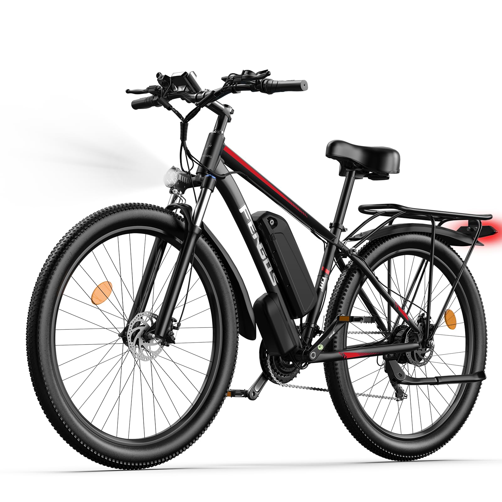 Vélo Électrique 27,5", VTT Électrique Adulte, Moteur 250W, Batterie Amovible 840 Wh, Autonomie Jusqu’à 120 km, 21 Vitesses, Écran LCD, Charge Max 150 kg, Modèle Mixte E-Bike
