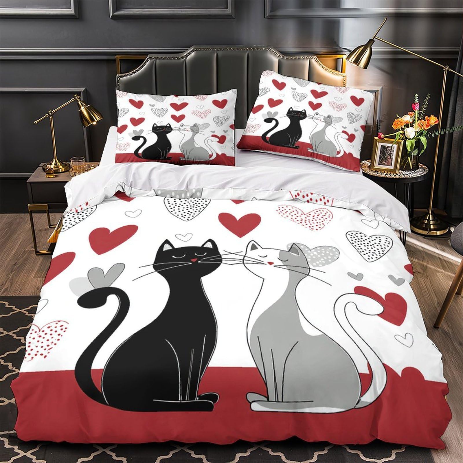 Housse de couette dessin animé d amour pour partager des nuits tendres
