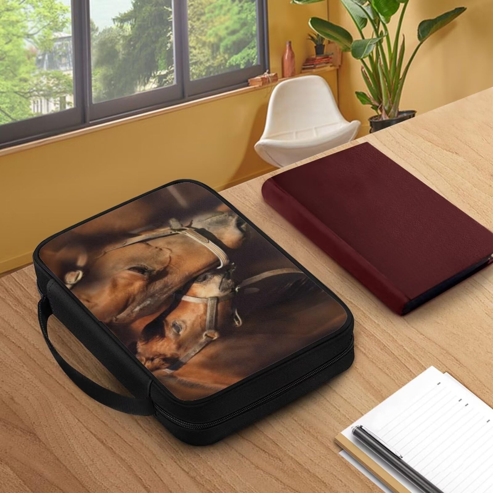 NETILGEN Bible Case Church Bag with Handle Durable Carrying Book Case Bible Protective Fits for Standard Size Bible 27.5 x 22.5 x 5.5 cm - Image 2