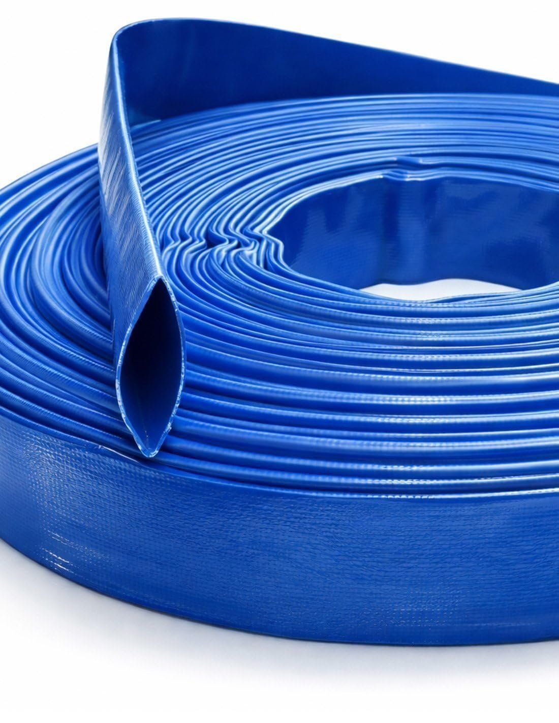 JARDIN202 - JARDIN202 - Rollo Manguera Plana Reforzada Arin Flat de PVC Azul | Alta Presión | 45mm () | 45mm
