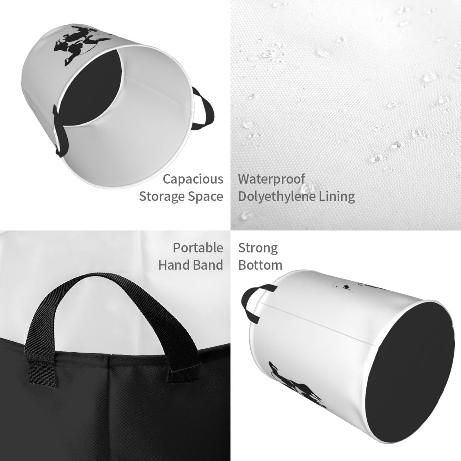 Eosnow 2 cestini portabiancheria per bagno, moderni, rotondi, per riporre i vestiti sporchi