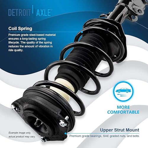 Miniatura 931 de Detroit Axle - Kit de suspensión delantera de 10 piezas para Chevy Aveo Aveo5 Pontiac G3 Wave 2 Ready Struts Assembly 2 Enlaces de barra