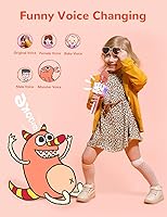 Vista 5 de Amazmic Micrófono de karaoke para adultos, micrófono inalámbrico Bluetooth para cantar, máquina de karaoke portátil de mano con luces LED, regalo