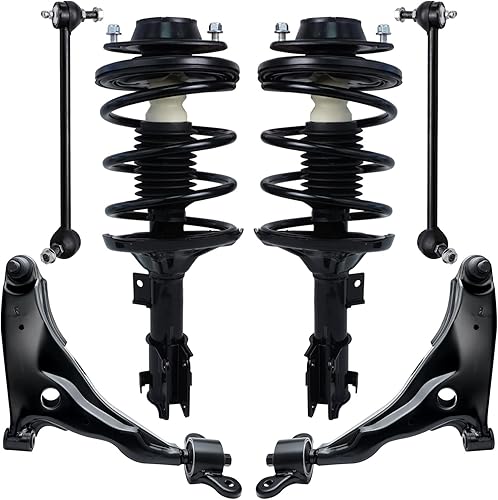 Miniatura 25 de Detroit Axle - Kit de puntales delanteros de 6 piezas para Chevrolet Aveo Aveo5 Pontiac G3 Wave, barra estabilizadora, varillas de acoplamiento