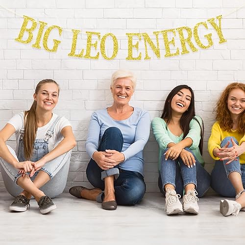 Miniatura 6 de Big Leo Energy Banner, decoración de cumpleaños de Leo, decoración de cumpleaños de 12 constelaciones del zodiaco decoraciones para fiestas
