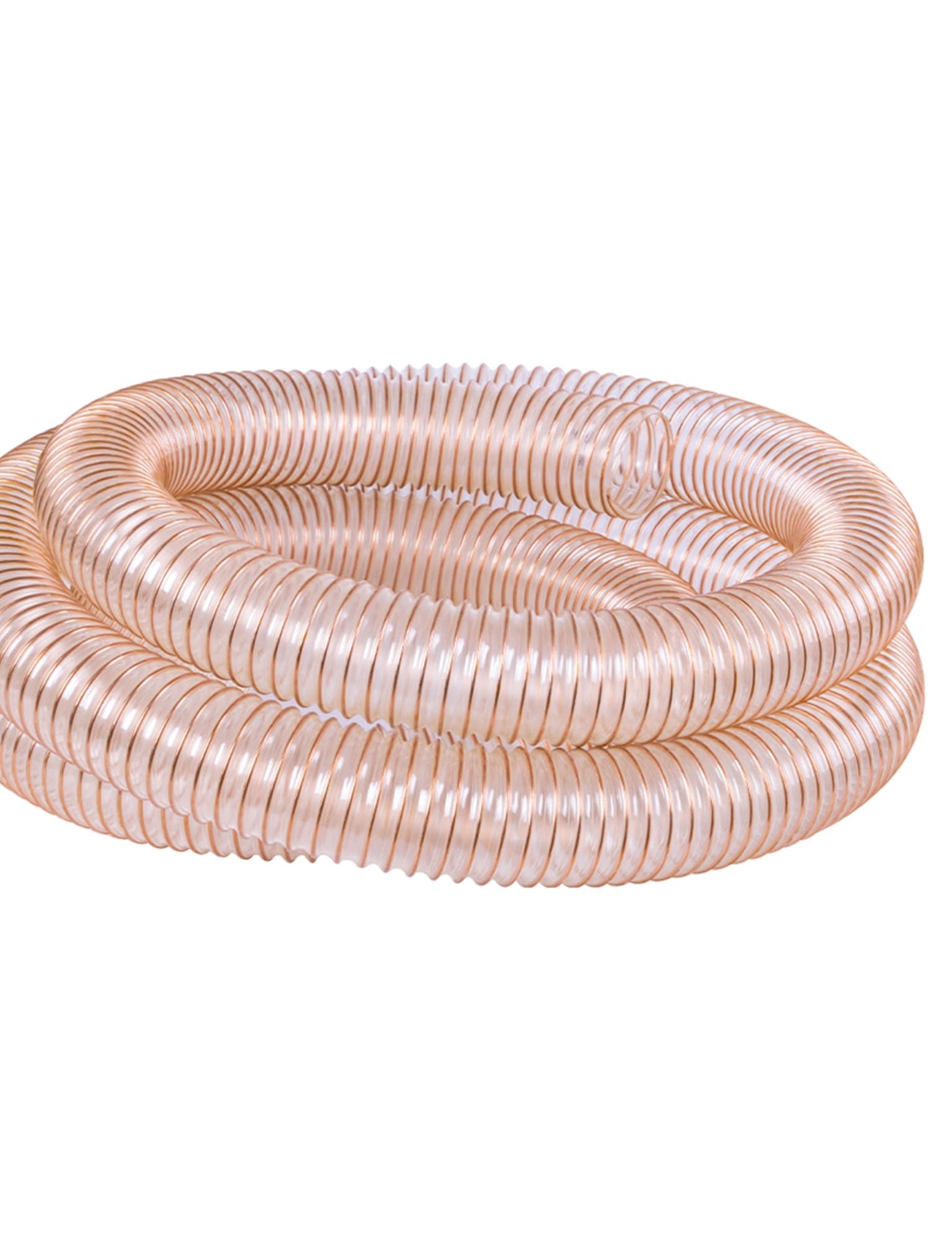 Tubo flessibile in PU per condotti, Tubo flessibile trasparente in filo di acciaio inossidabile, condotto dell'aria industriale, diametro da 20 mm a 600 mm, 1 metro(40mm)