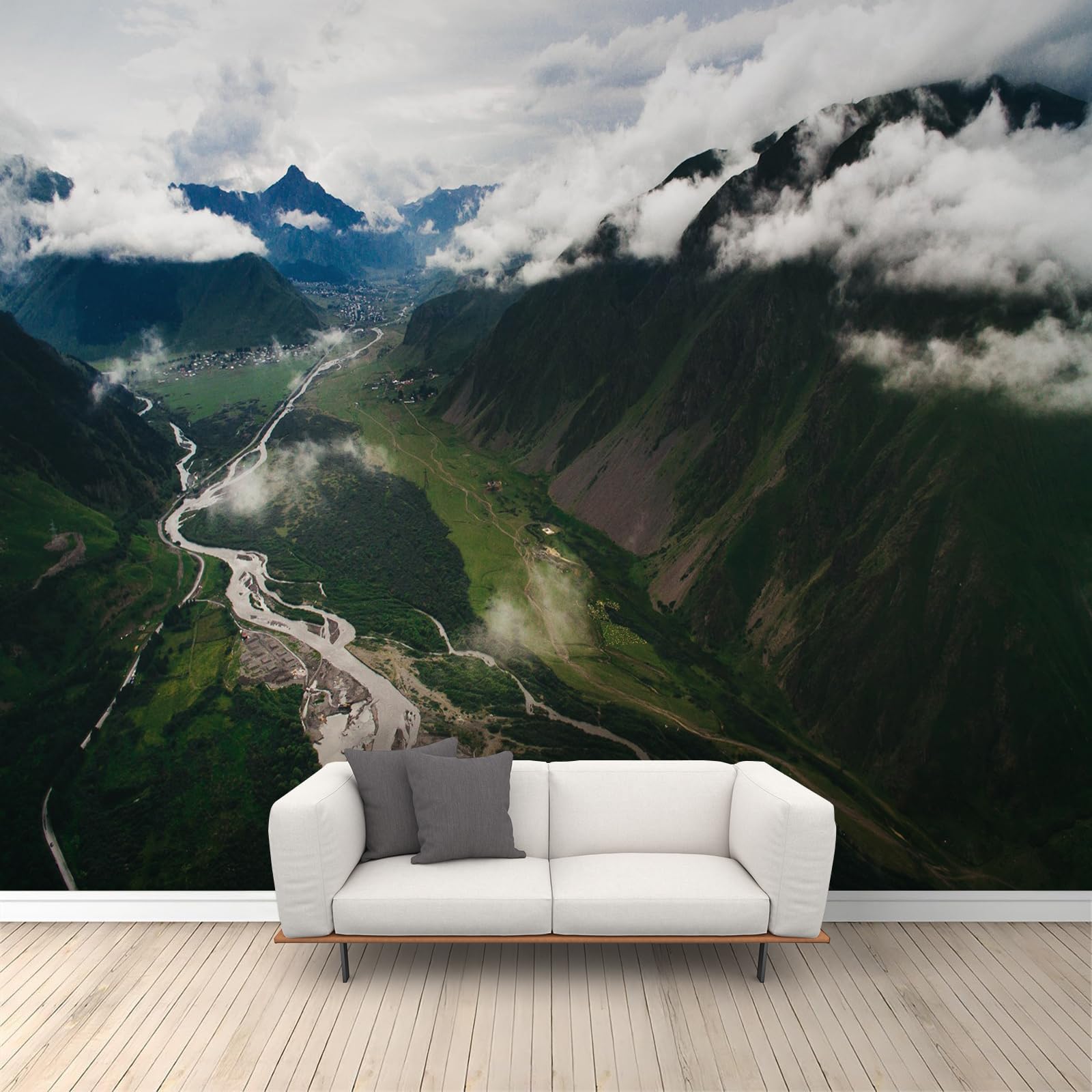 Papier peint mural 3D grand sticker pour décoration salon et chambre 500x317