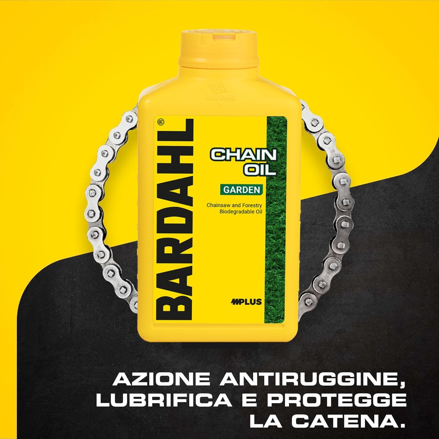 Bardahl - Chain Oil - Olio per la Catena della Motosega, Lubrificante Biodegradabile Antigrippante e Antiusura, Efficace anche al Freddo, 1 L