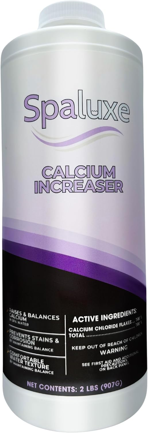 Calcium Hardness Increaser 2lb - Hot Tub & Spa Water Hardener - Calcium Booster for Balanced Water Chemistry - Prevents Corrosion & Foam - Essential Spa Chemicals for Hot Tubs (6 Pounds)