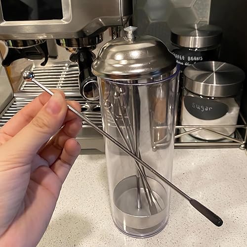 Miniatura 6 de Dispensador de pajilla, soporte para popote para cocina, dispensador de tapa con popote desplegable, incluye 100 popotes (popotes-100)