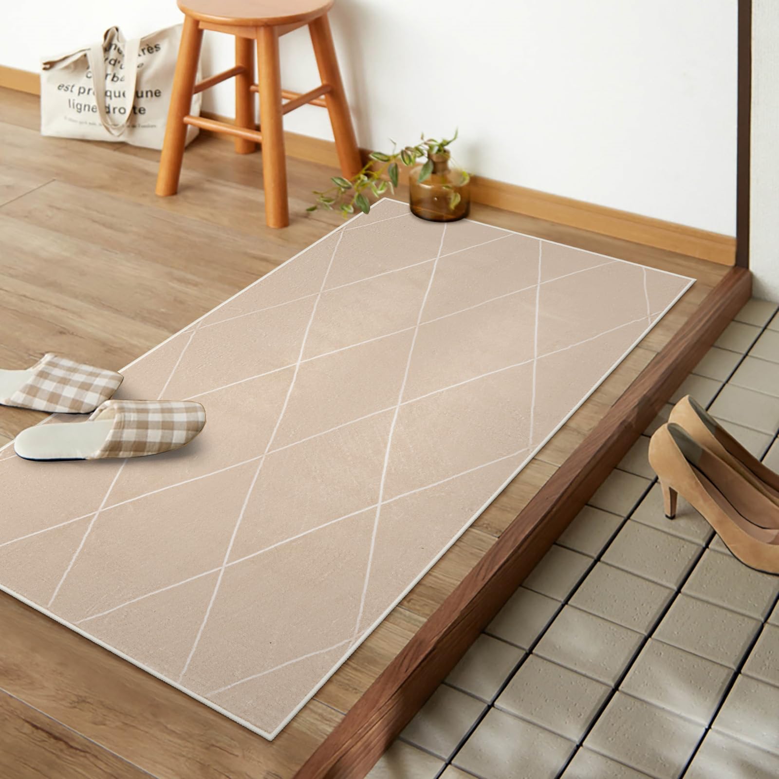 Amazon | HAOCOO ラグマット 洗える 70х120cm 北欧 約1畳 ラグ オール