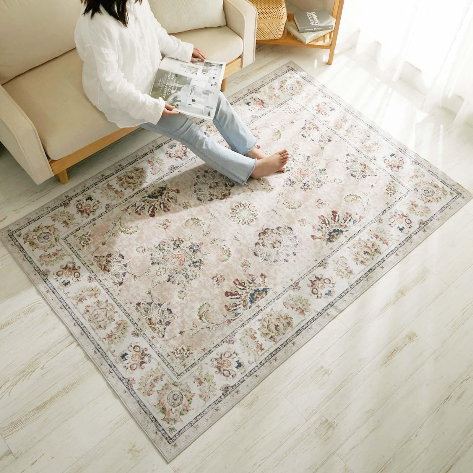 Amazon | グラムスタイル ペルシャ風 ラグ カーペット 3畳 190x240cm 
