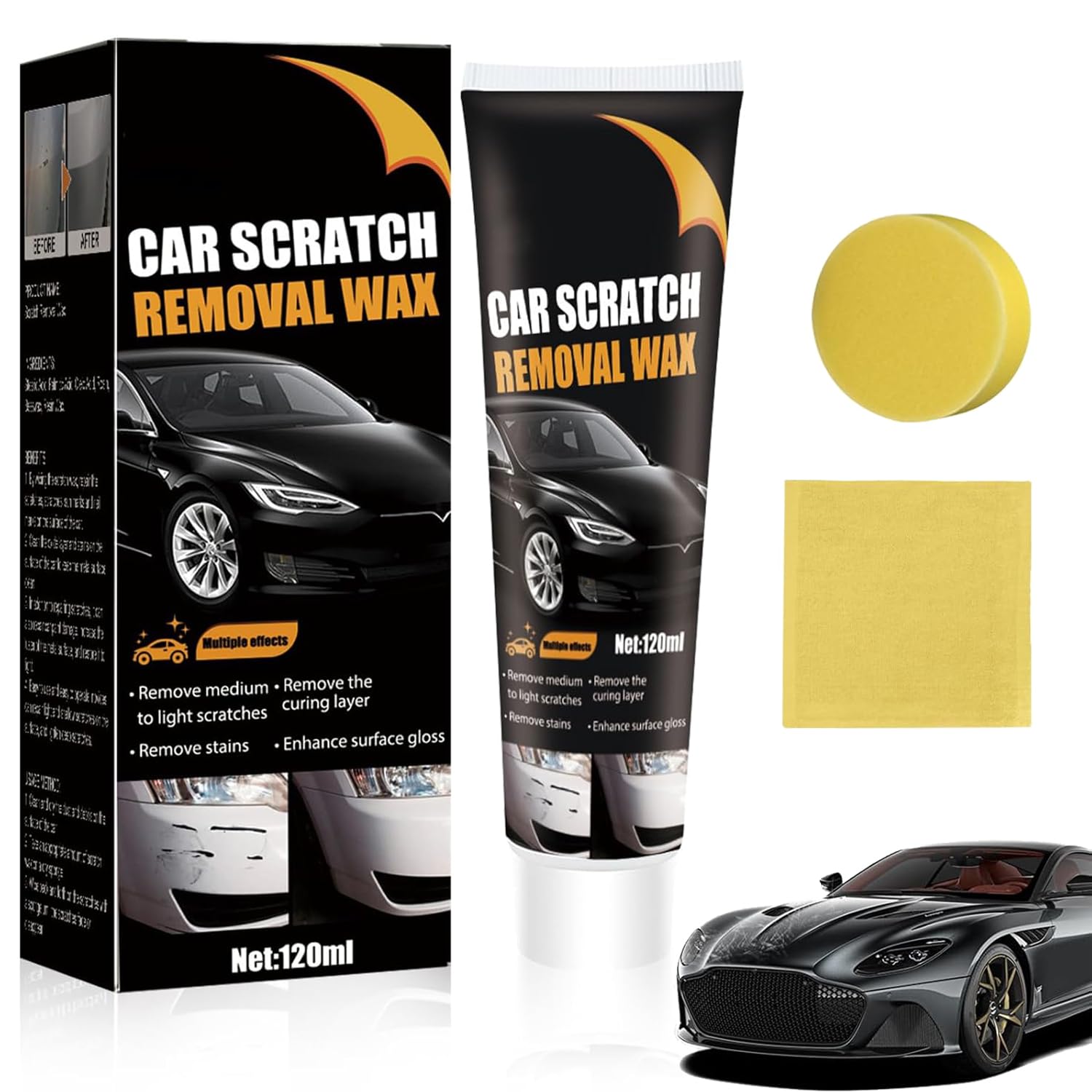 Scratch Remover for Vehicles - 120ml Car Scratch Remover Wax, Car Paint Scratch Repair for Deep Scratches, Car Paint Scratch Repair Kit Abrasive (1pc)