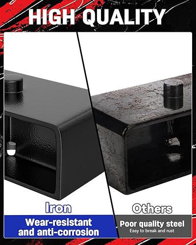 Miniatura 6 de Richeer - Kit de elevación de nivelación trasera de 3 pulgadas para Silverado GMCSierra 1500 1999-2019, bloque de elevación de nivelación negro de 3