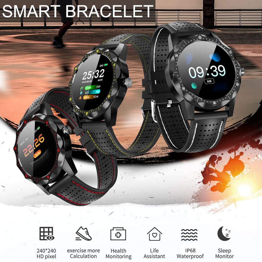 Montre Intelligente Réveil Fitness Tracker Prise en Charge Multilingue IP68 Étanche Bracelet Montre de Sport pour Course, Vélo, l'escalade