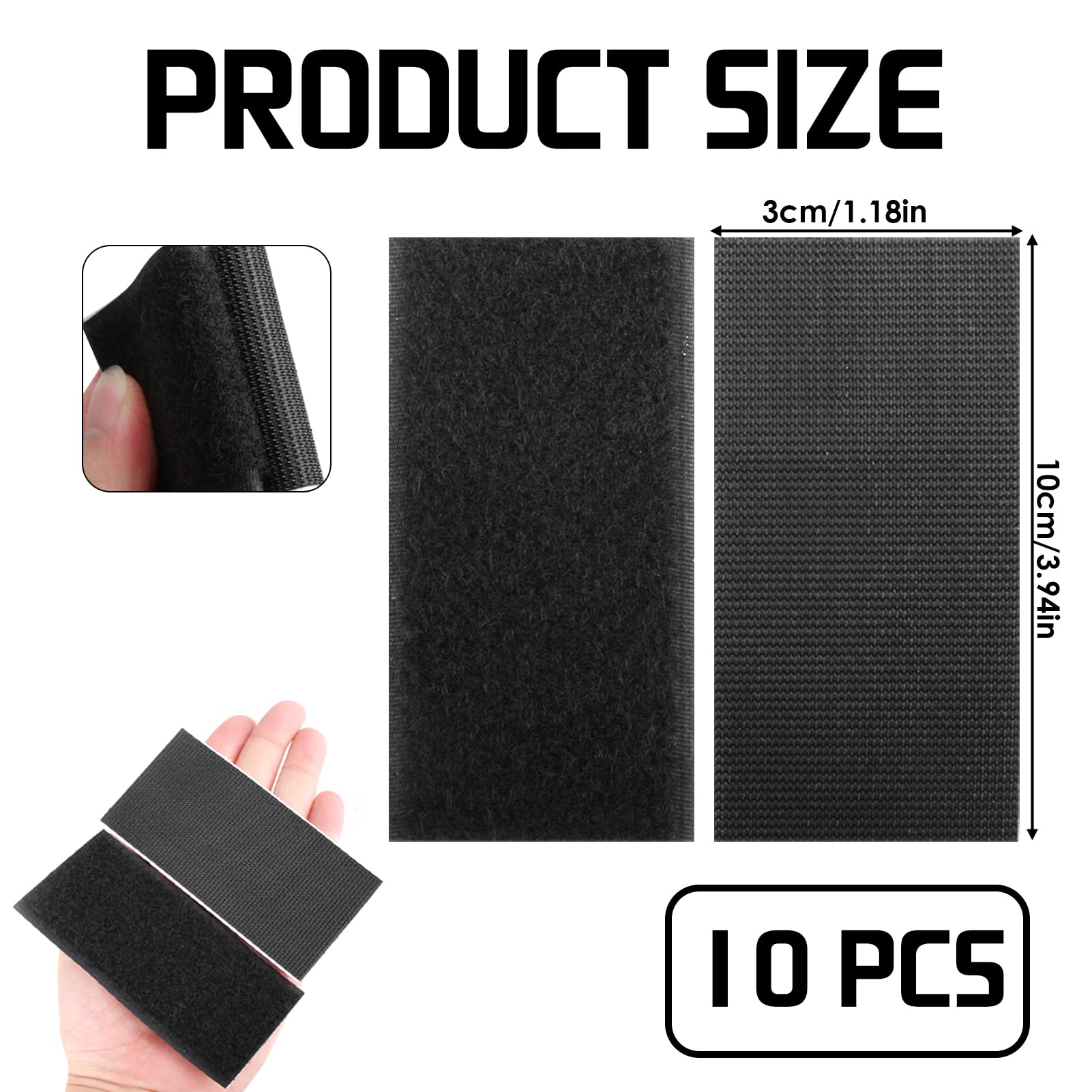 Feltro Adesivo Forte Biadesivo 3x10cm 10 Pezzi per Lavori di Casa Manuali DIY