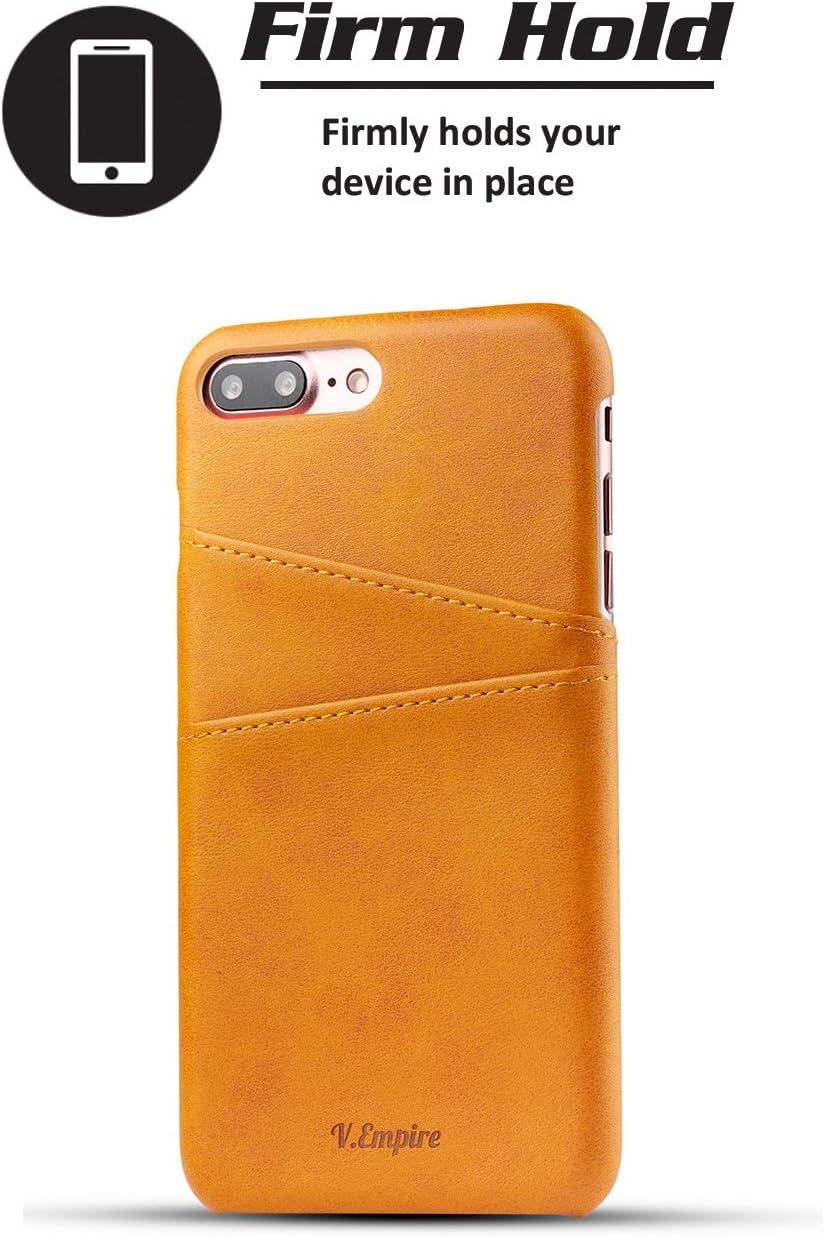 V.Empire iPhone 7 Plus iPhone 8 Plus Wallet Case with Card Holder, Premium PU Leather Card Slots Case, Durable Shockproof Cover 5.5 Inch (Khaki)