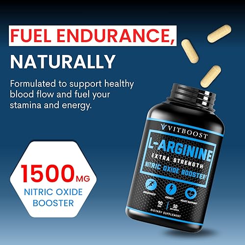 Miniatura 3 de Cápsulas de arginina L con L-citrulina de 1500 mg - Refuerzo de óxido nítrico para resistencia, músculo, energía y vascularidad - L-Arginina y