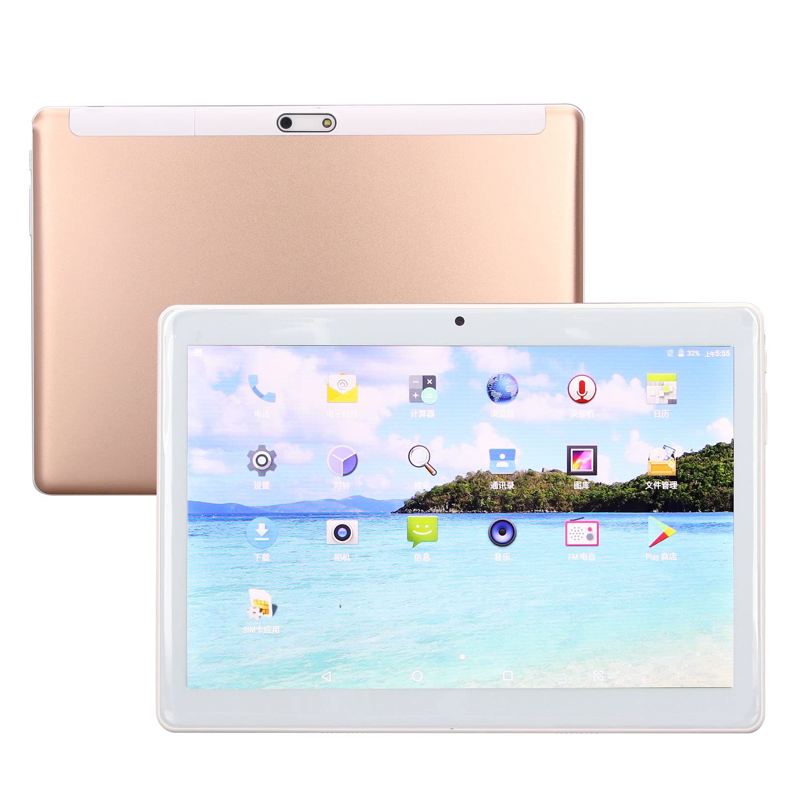 Smart Tablet, 10.1" HD IPS Big Screen, 2G RAM 32G ROM Quad Core, 2MP Front Back 5MP Flash, Metal CNC High Gloss Edge Body, 4000mAh Tablet for Android 7.0 (US)-image-7
