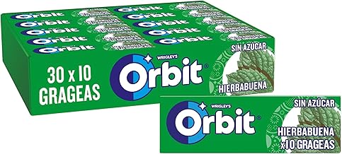 Orbit Peppermint Flavor Gum - Pack of 30 x 14 g - Total: Gr, 420 g, 30 Units