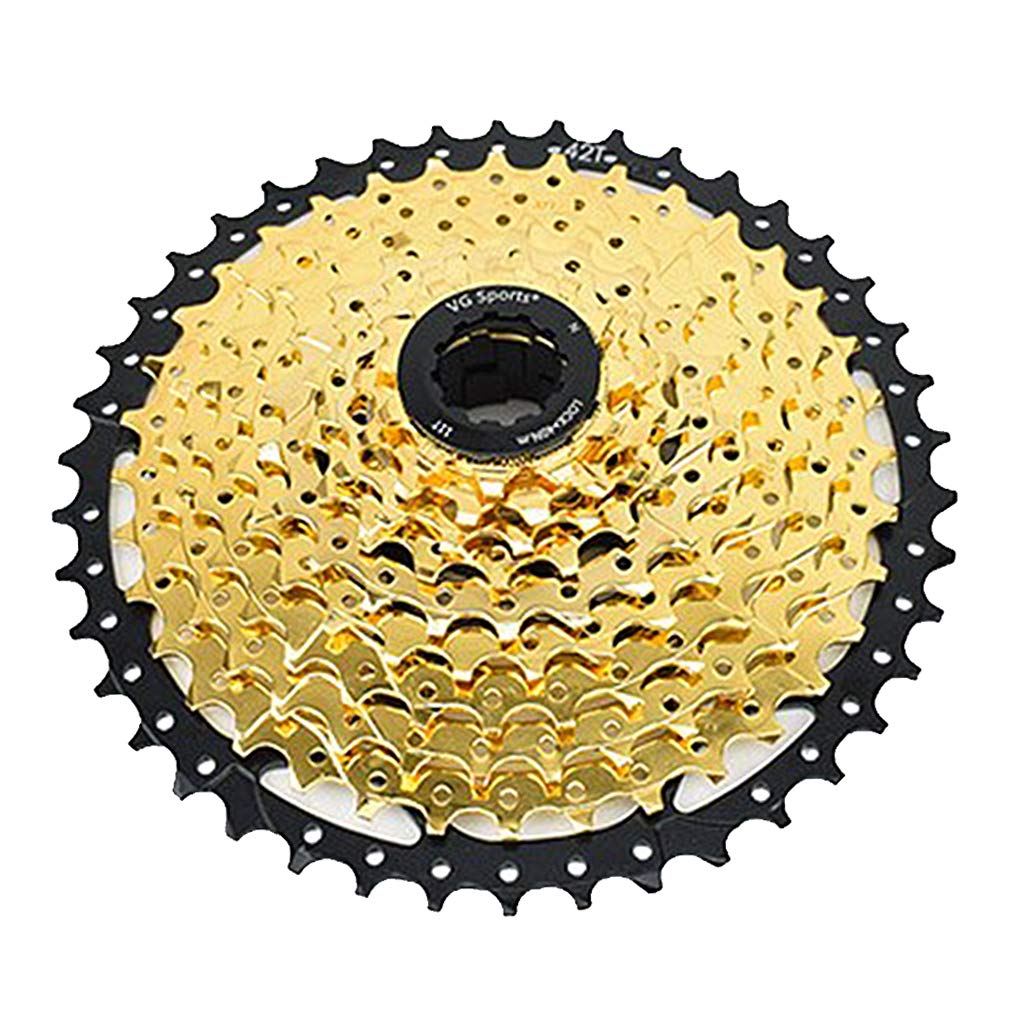 Piñón de piñón para bicicleta de 9/10 velocidades 11-42T, 9 velocidades, 42T, dorado