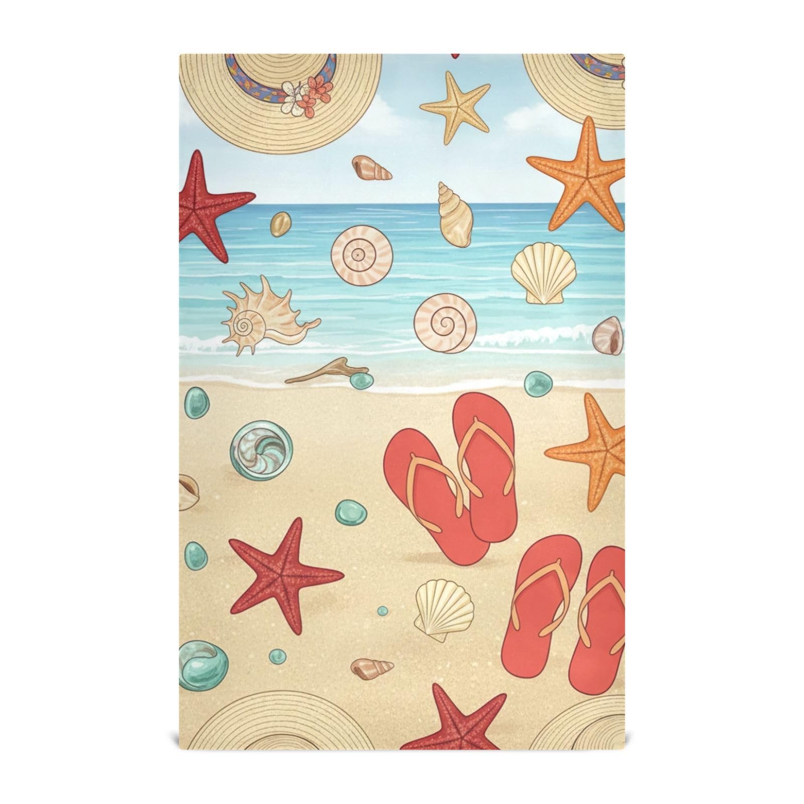 Torchon de séchage plage d'été pour illuminer votre cuisine style ferme en vacances
