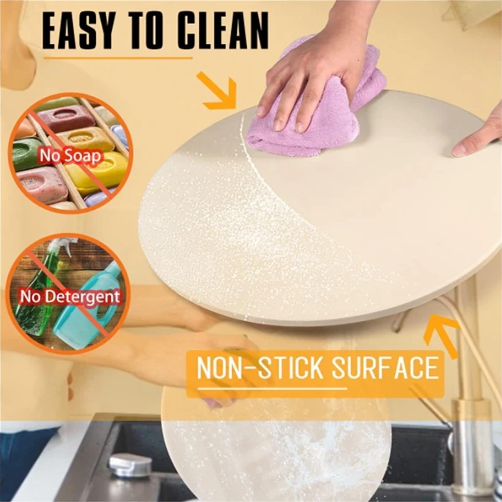 Pietra for pizza rotonda, pietra da forno sicura e di lunga durata 13 pollici for griglia, resistente agli shock termici, for, torte Per Pizza Da Forno
