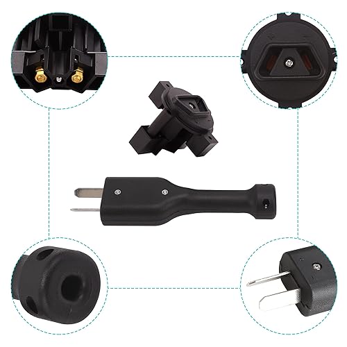 Miniatura 5 de 10L0L Carrito de golf de 2 puntas con mango de cargador de pie de cuervo y enchufe E-Way Receptáculo, se adapta a Yamaha Electric Cart 36V Charger